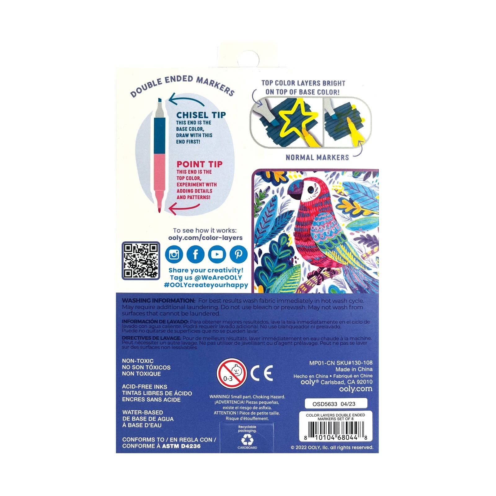 Color Layers Double-Ended Layering Markers (Set of 8) - OOLY - Image 2