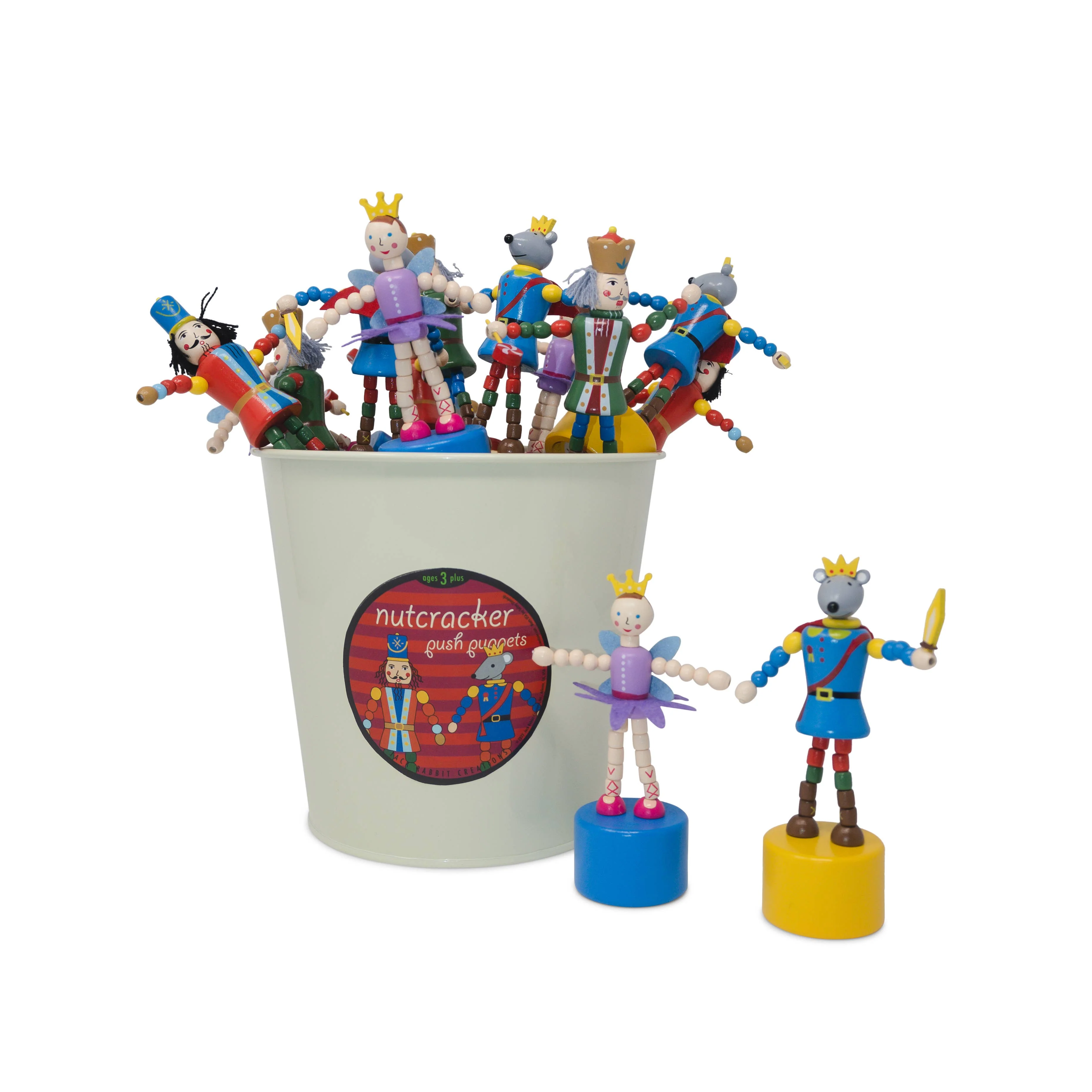 Nutcracker Push Puppet - Jack Rabbit Creations - Nutcracker Christmas Push Puppets Refill - Set of 24 - Image 4