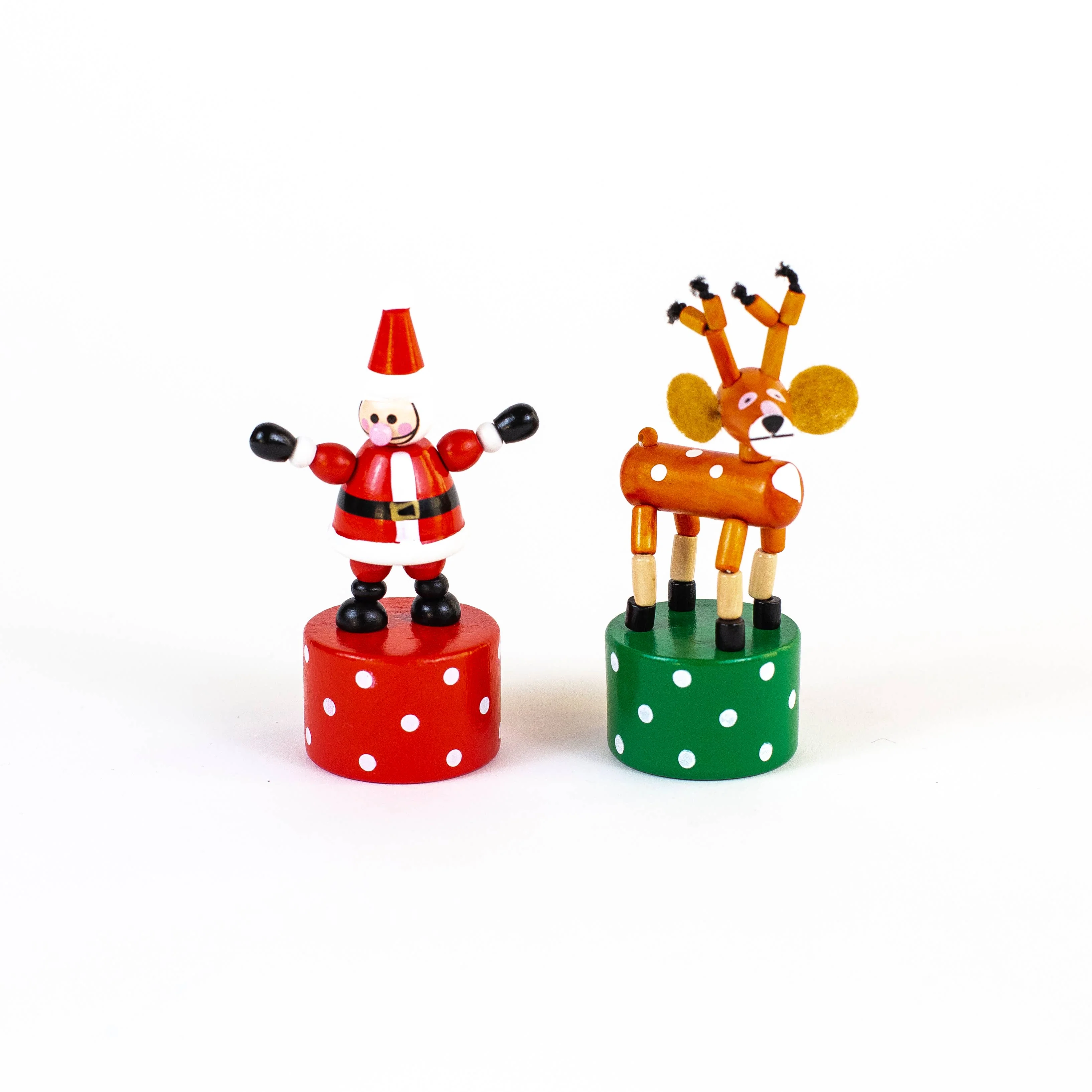 Santa & Reindeer Push Puppets - Jack Rabbit Creations - Santa & Reindeer Christmas Push Puppets Refill - Set of 24