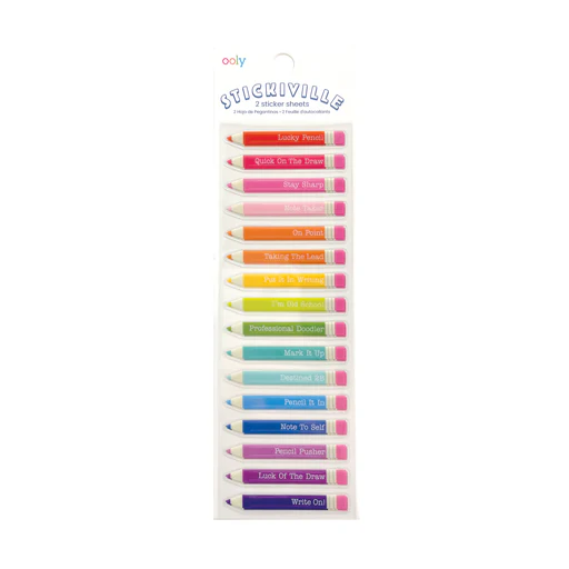 OOLY - Stickiville Skinny  - Lucky Pencils (Clear Vinyl)