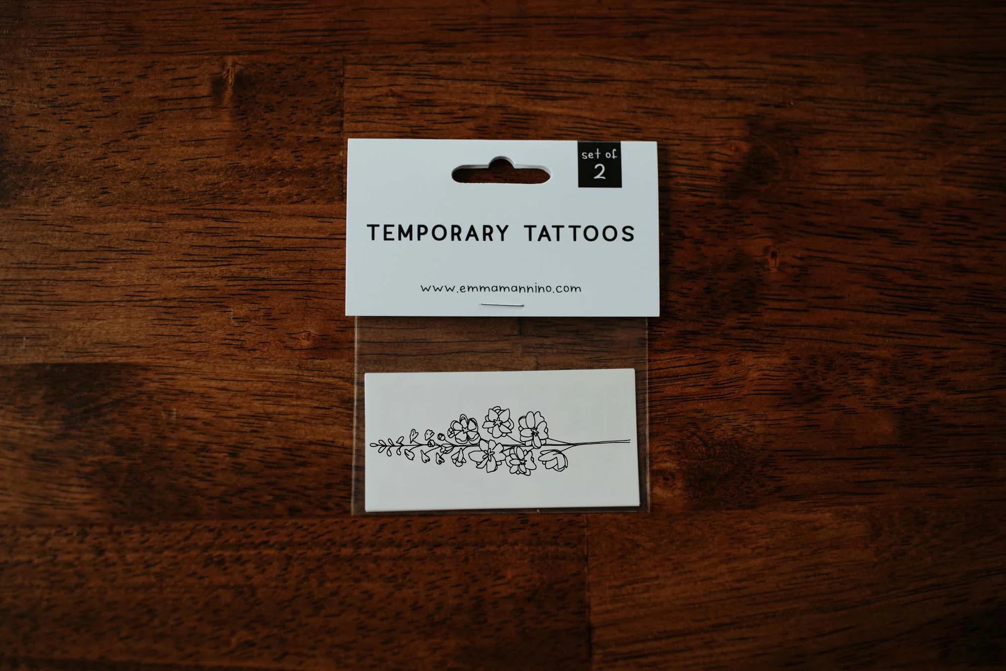 July Birth Flower - Delphinium - Saint & Company - July Birth Flower - Delphinium Temporary Tattoos